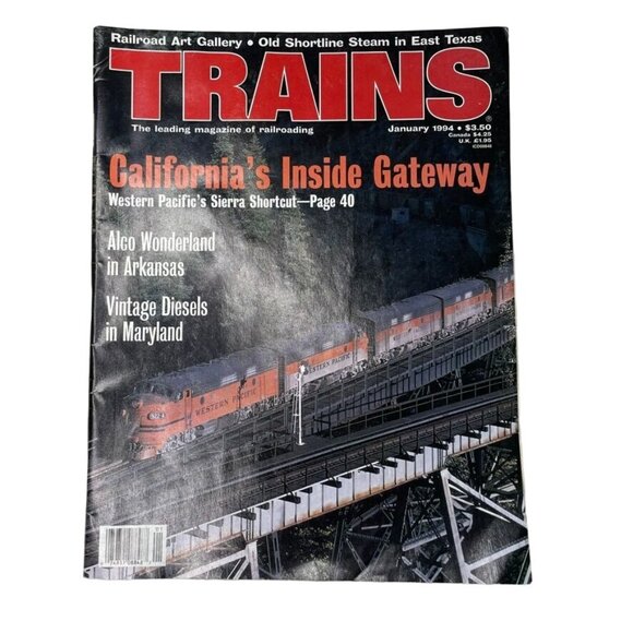 Trains Magazine of Railroading u January 1994 Vol 54 No 1 Californias Inside G - Picture 1 of 11